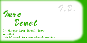 imre demel business card